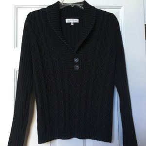 Jones New York Sport Pullover Shawl Collar Sweater